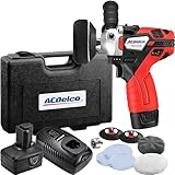 ACDelco ARS1214A1FAO G12 Li-Ion 12V (10.8V) 2-Speed 75mm Mini Cordless Polisher & Sander Car Buffer Detailing Power Tool with Orbital Adaptor, Accessory Kit, 4Ah & 2Ah Battery, Fast Charger & Case