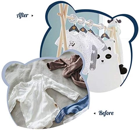 ilauke 8Pcs Nursery Wardrobe Dividers for Baby Clothes Round Closet Dividers Plastic Size Age Dividers from Newborn Infant to Toddlers (Cloud)