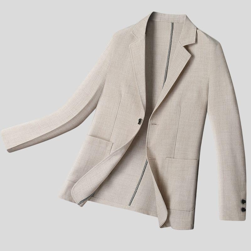 Blazer ajusté en lin de qualité supérieure à revers cranté - 2
