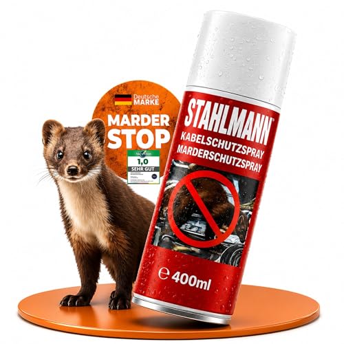 STAHLMANN Marderschreck Auto [ 400 ml ] Langzeitschutz Marderspray für Auto Motorraum Kabel & Schläuche - Marderabwehr - Marderschutz (400 ml)