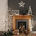 LIGHTSHARE 6 ft. Snowy Fir Tree, 144 LED Lights, for Indoor and Outdoor Use, Warm White, for Home Festival Party Christmas