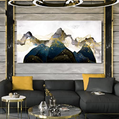 Toile paysage abstrait traditionnel chinois 60x120cm pour habiller un grand mur vide