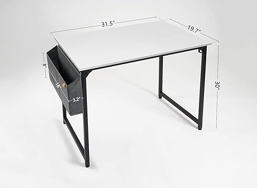 Miniatura 46 de CubiCubi Escritorio para computadora, escritorio pequeño de oficina en casa de 32 pulgadas para espacios pequeños, estilo moderno y simple para el