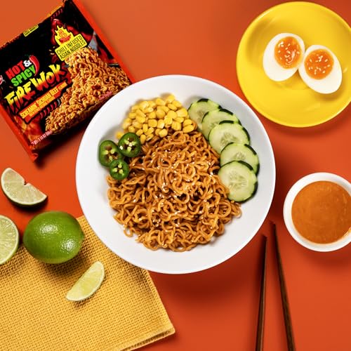 Nissin Fire Wok, Screamin Beef Flavor, Hot & Spicy Chile Infused Asian Noodles, 3.10 Ounce (Pack of 12) - Thumbnail 4