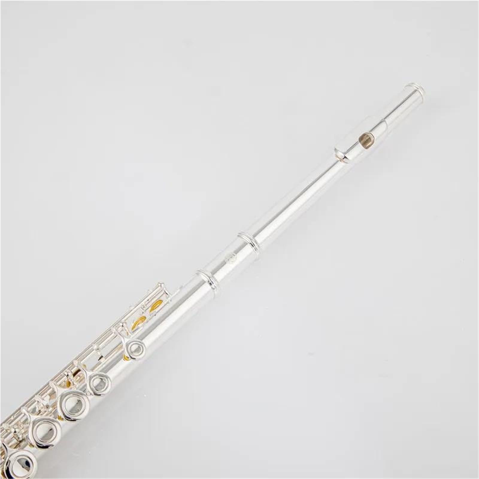 Flöte 16/17 Löcher Versilbert Querflöte Obturator C-Taste Mit E-Taste Musikinstrument(B1000)