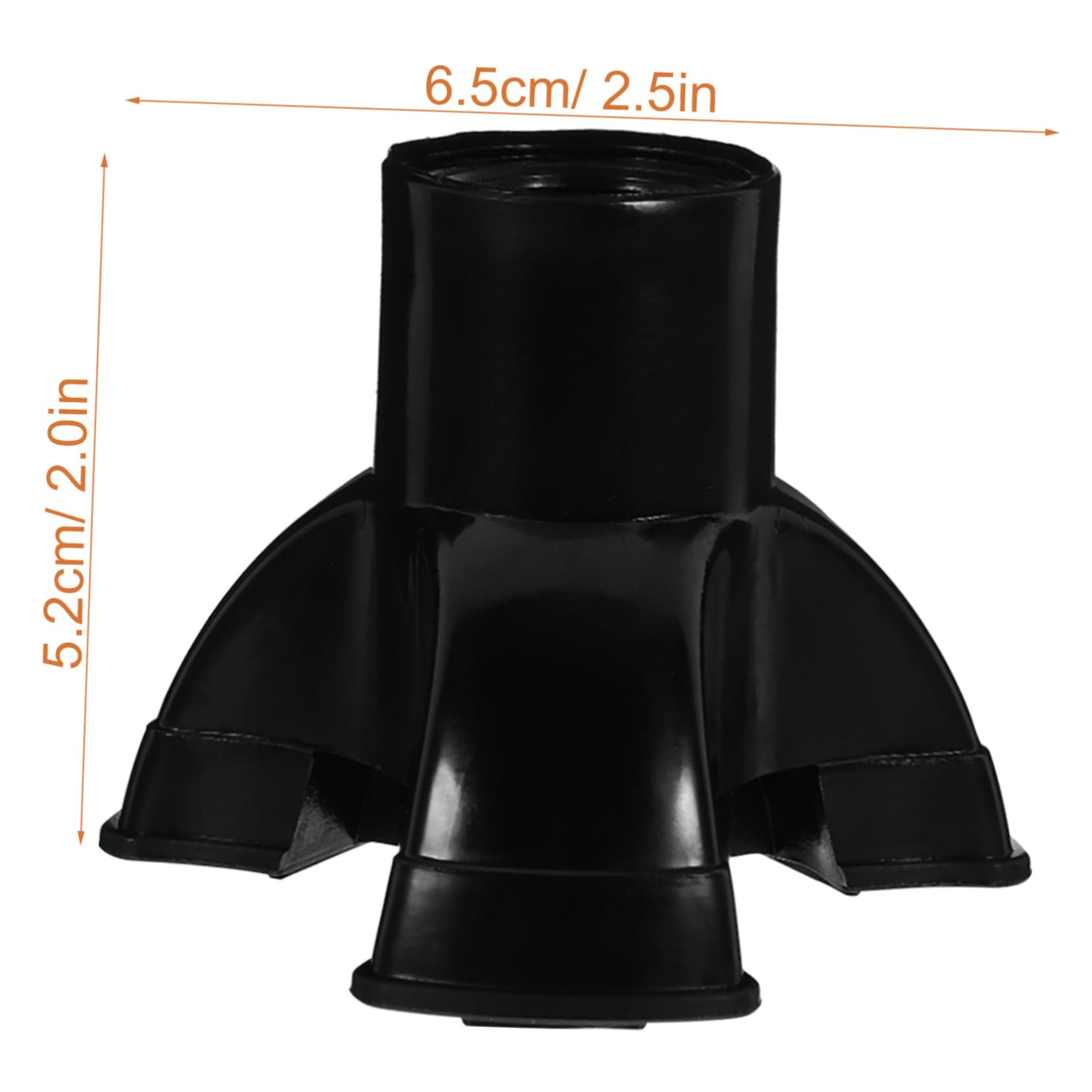 WOFASHPURET 4pcs Skid Cane Foot Pads Durable Trekking Replacement Shockproof Walking Stick Covers for Stability Any Surface Compatible with Standard and Folding Canes