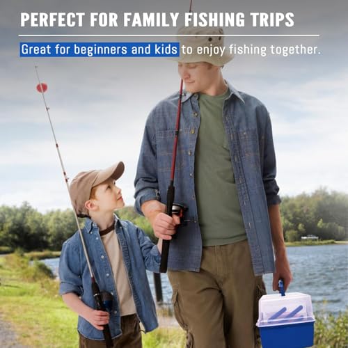 Image of 448-Pcs Fishing Lures Kit - Complete Large 3-Layer Tackle Box Set with Hooks, Weights, Bobbers, Pliers, Rigs, Leaders & Accessories for Men, Kids, Beginners, Gear gift choice for Fathers Day