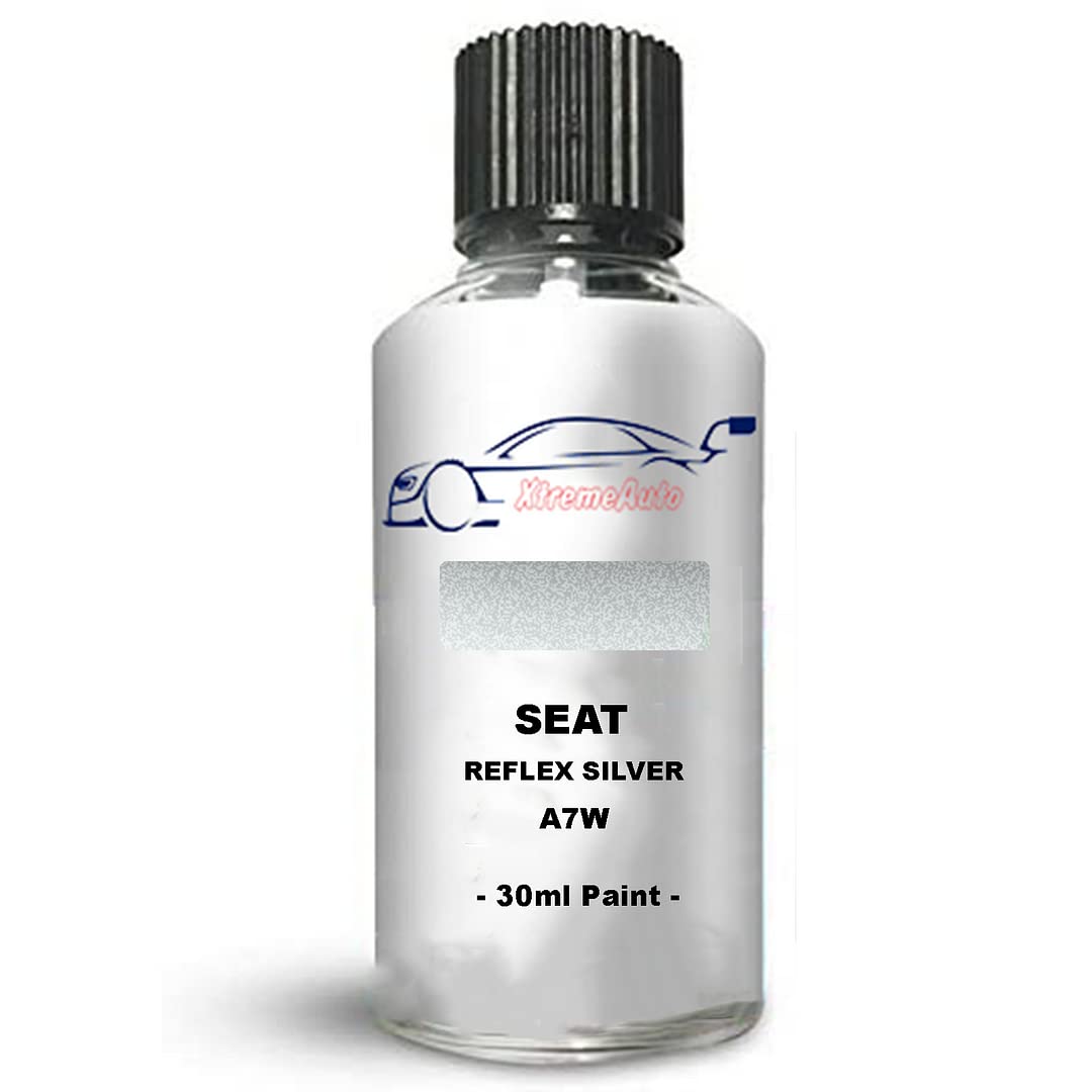 Xtremeauto Touch Up Paint For Seat Ateca Reflex Silver A7W La7W Direct Appliance Chip Scuff Mark Brush In Lid