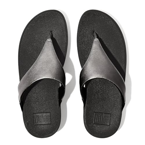 Image of FitFlop Womens Lulu Leather Toe Post Sandals