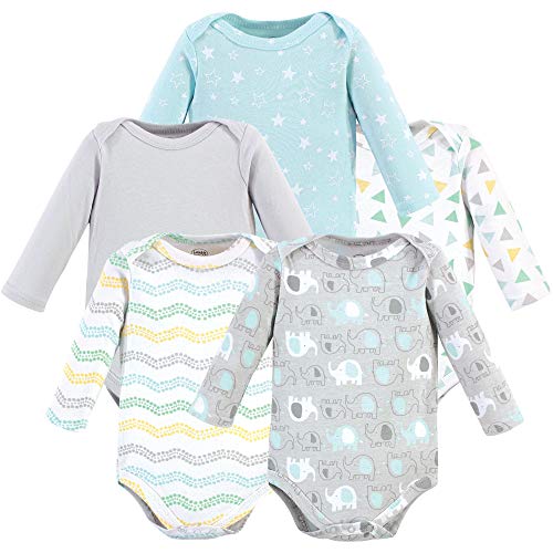 Image of Luvable Friends Baby Cotton Long-Sleeve Bodysuits