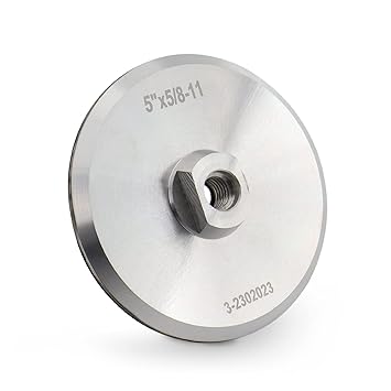 YDROWN Aluminium Backer Pad for Diamond Polishing Pad Holder Hook and Loop Connector 5/8-11 Thread (5 Inch)