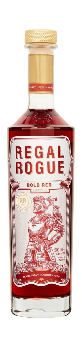 Award Winning Regal Rogue Bold Red Organic Vermouth | DRINK BETTER for Negroni Cocktails | Aromatic spice and dried fruit | Low Sugar | Vegan Friendly | Gluten Free | 16.5% ABV | 500ml