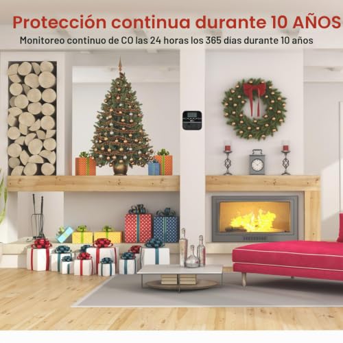 Detector de Monóxido de Carbono WOLFSHIELD Batería 10 Años 5
