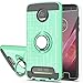 Moto Z2 Play Phone Case with HD Screen Protector,Ymhxcy 360 Degree Rotating Ring & Bracket Dual Layer Resistant Back Cover for Motorola Moto Z Play (2nd Gen.)-ZH Mint