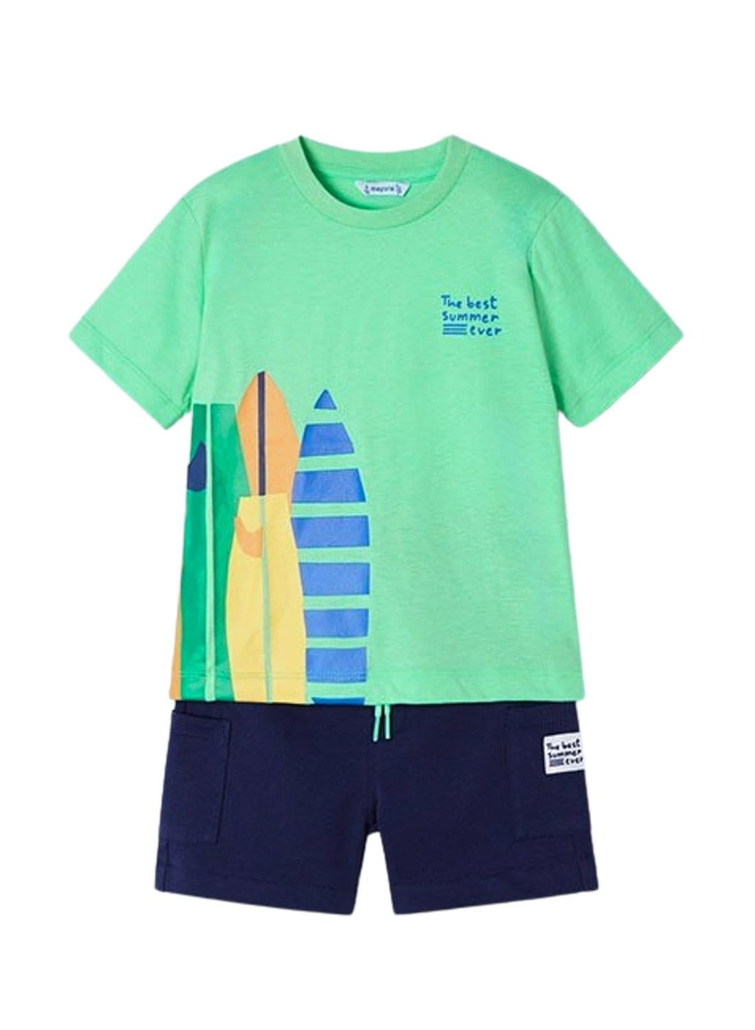 Mayoral Chandal Niño Verano – Conjunto Deportivo niño - Conjunto Verano Niño - Sport – Camiseta manga corta y Pantalon corto para niño - Ropa de Regalo – Para niños de 2 años a 8 años