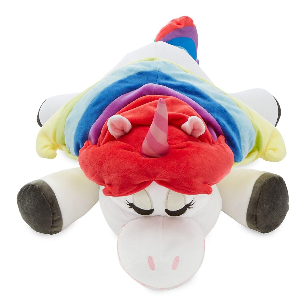 Disney Store Peluche ufficiale Cuddleez, unicorno arcobaleno, grande peluche, super morbido e abbracciabile, per fan e bambini di tutte le età, regalo perfetto da collezione, peluche