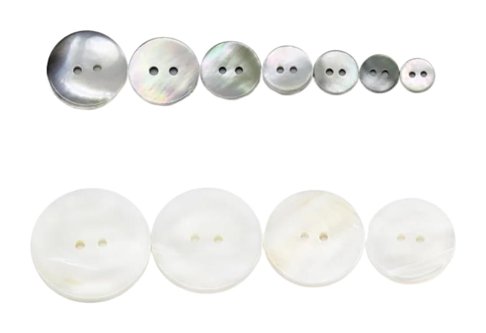 caracola, 10 Uds. Botones naturales de concha for ropa, accesorios costura(Shells Black,18mm)
