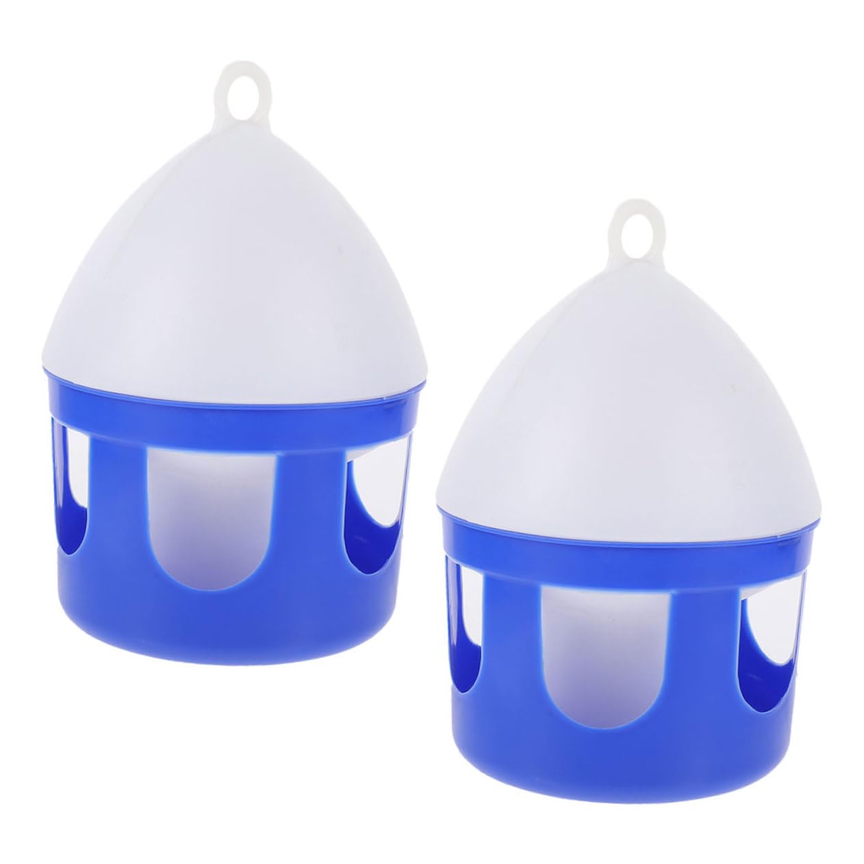 Mangeoire à Pigeons Portable Réutilisable 2 Pièces PVC 2l
