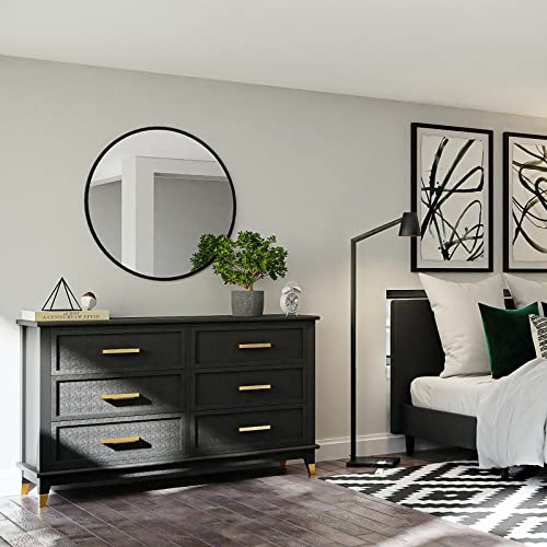 Beautypeak Circle Mirror Black 36 Inch Wall Mounted Round Mirror With Brushed Metal Frame For Bathroom, Vanity, Living Room, Bedroom, Entryway Wall Decor (Black, 36 Inches) #TOP5