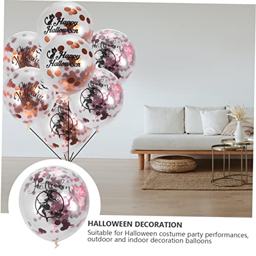 TOGEVAL 8pcs Balloon Latex Balloons para Cuartos Pumpkins Decor Halloween Balloons Foil Kids Hallowe
