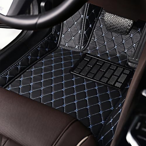 eirnghn Alfombrillas de Coche para Mercedes R (7seats) 2010-2023, Juego de Alfombrillas de Moqueta a Medida, D-Black and Blue- Right Rudder