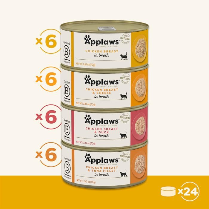 Applaws Limited Ingredient Chicken Variety Pack in Broth Canned Cat Food, 2.47 oz. Count of 24