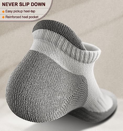 Image of BULLIANT Running Socks Men-Athletic Ankle Wicking Socks Cushioned For Men Walking-Arch Compression Support