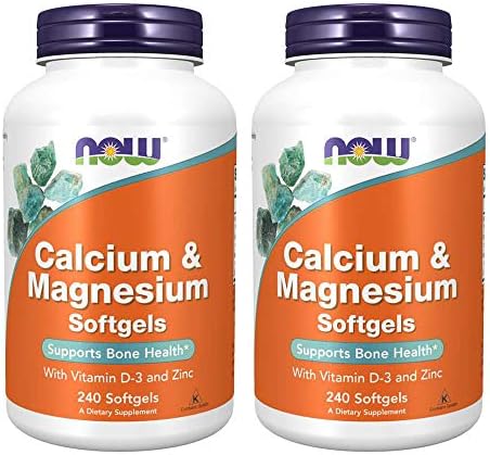 NOW Foods Calcium & Magnesium, 240 Softgel (2 Pack)