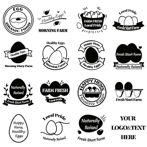 Egg Stamps for Fresh Eggs Personalized Custom Egg Stamp and Duck Egg Label for Farm Homegrown and Kitchen Creations with Multiple Templates