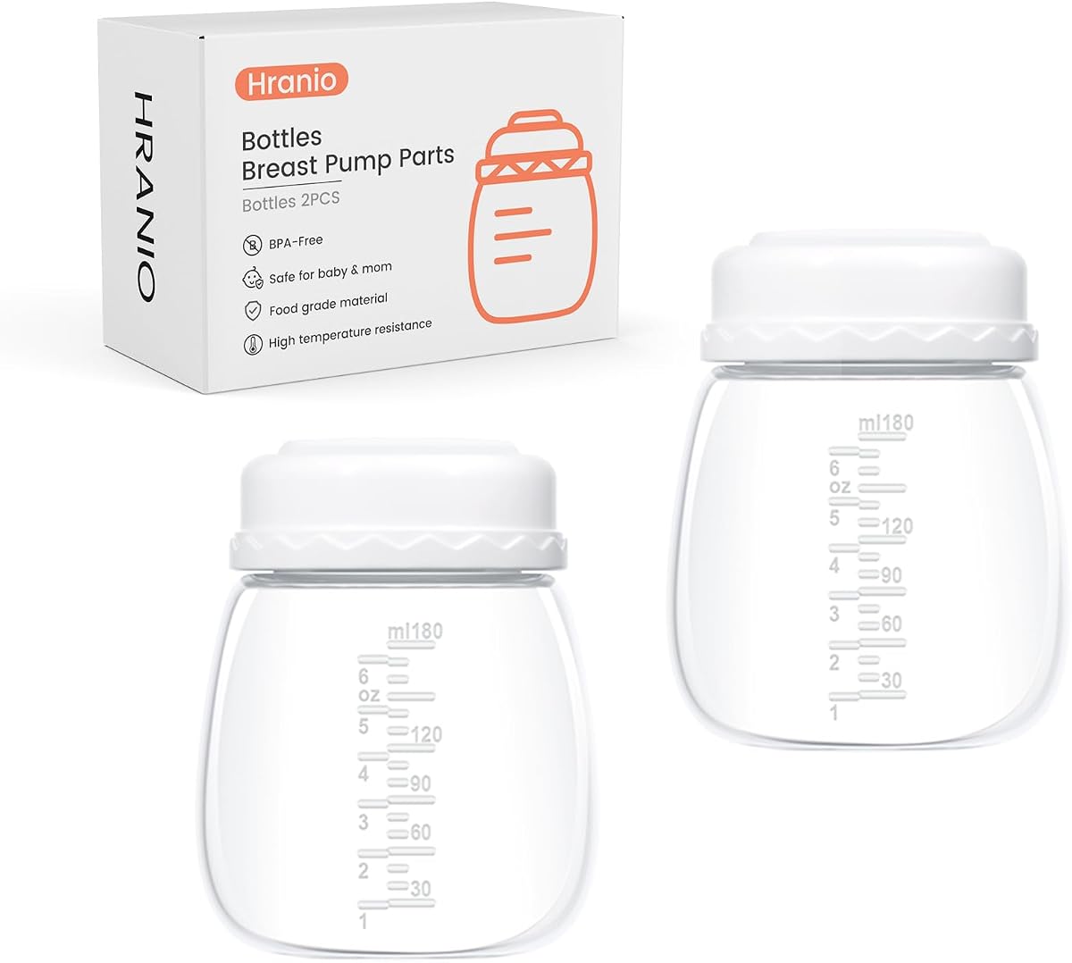 Breast Pump Parts Compatible with Spectra Bottles for Pumping Spectra Replacement Pump Parts Pump Bottles, Breast Pump s1/s2/9 Plus, Not Original Accessories, 2 Count