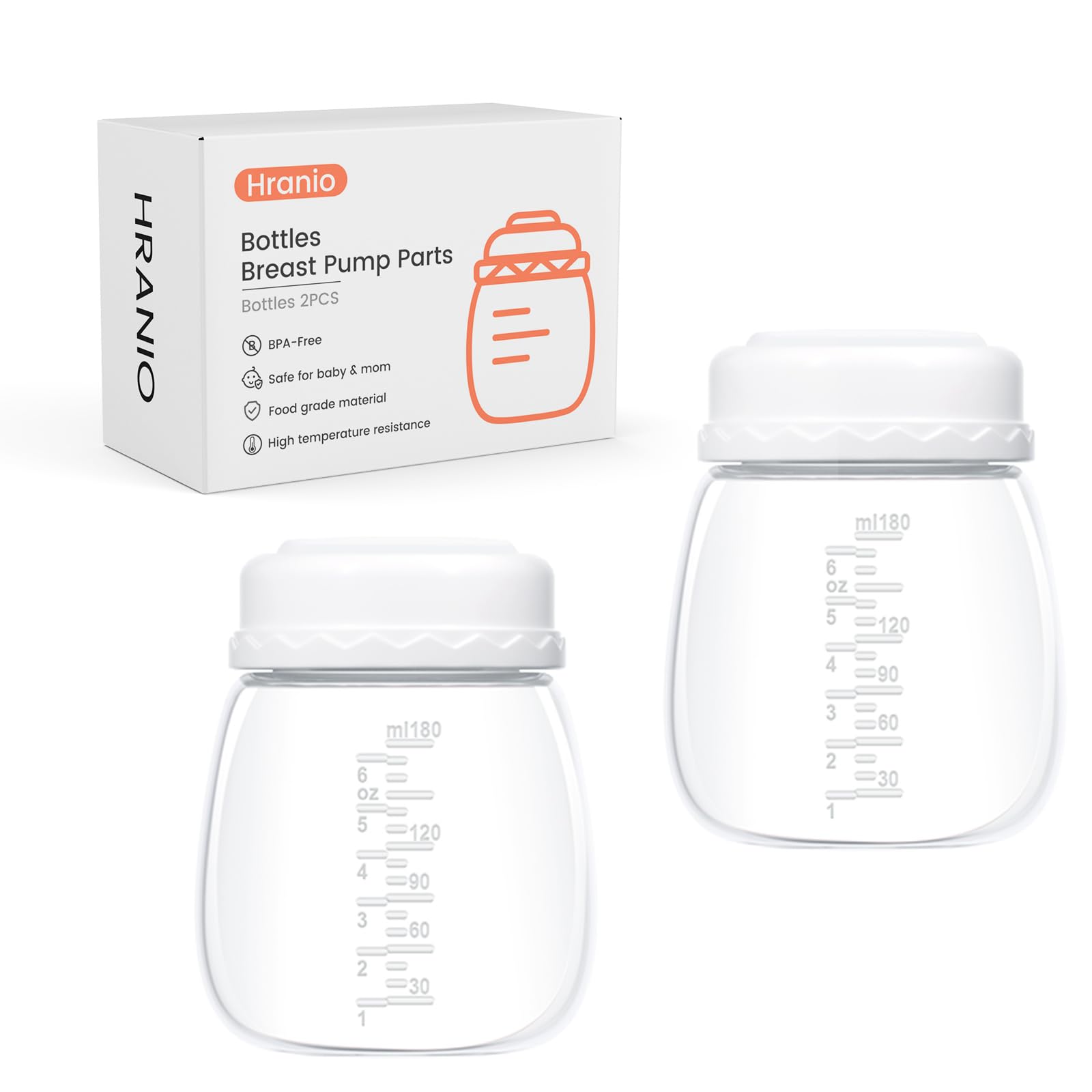 Breast Pump Parts Compatible with Spectra Bottles for Pumping Spectra Replacement Pump Parts Pump Bottles, Breast Pump s1/s2/9 Plus, Not Original Accessories, 2 Count