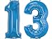 Produktbild Riesiger Folienballon mit der Zahl 13, saphierblau - 86 cm