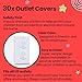 Booboo (60 Pack) Child Safety Baby Proofing Kit | x10 Cabinet Drawer Locks, x20 Corner Guards, x30 Outlet Covers | Baby Proof Your Home & Kitchen with No Trapped Fingers | No Tools Needed