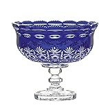  ARNSTADT KRISTALL Schale Kristallglas Dresden (30 cm) Kobalt blau