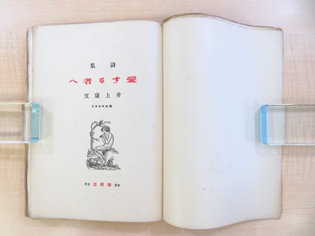 Amazon.co.jp: 井上康文『詩集 愛する者へ』大正9年新橋堂書店刊 記念 