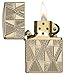 Zippo Luxury Diamond Design Pocket Lighter, Brass, One Size