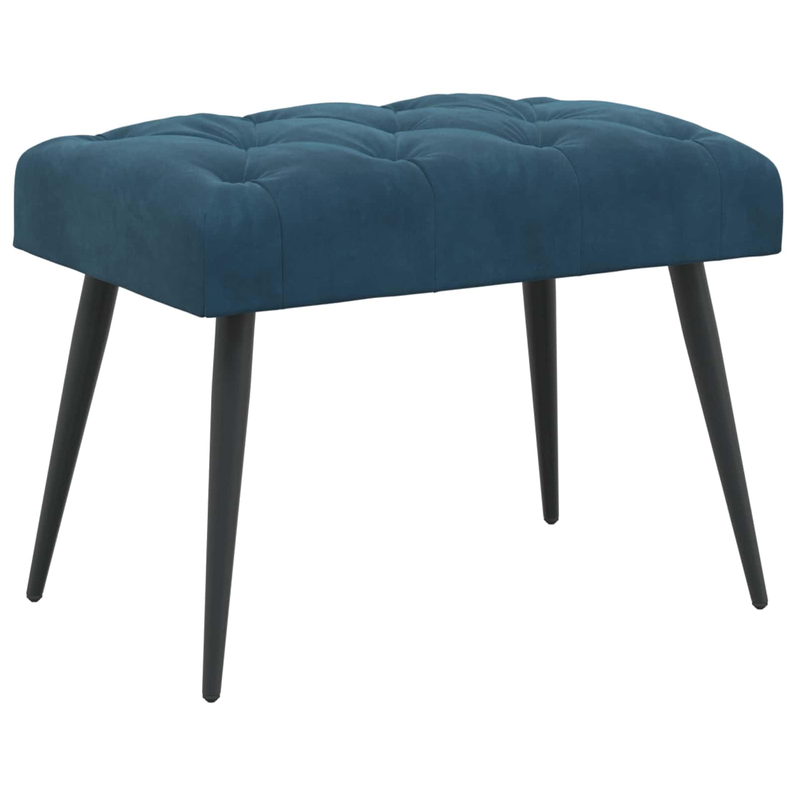 vidaxl banc velours bleu 60x40x45 cm
