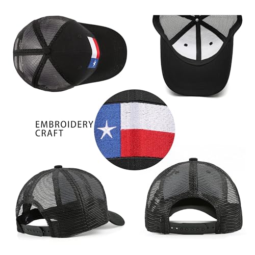 Image of Adjustable State Flag Trucker Hat Mesh Baseball Cap with Embroidered Patch for Men Women