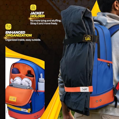 Image of Skybags Namma 16.5 inch Compatible Laptop Backpack 40L | 2 Compartments with Quick-Access Front Pocket & Rain Cover | Tablet Sleeve & Side Bottle Pocket | CSK Travel Backpack for Men & Women