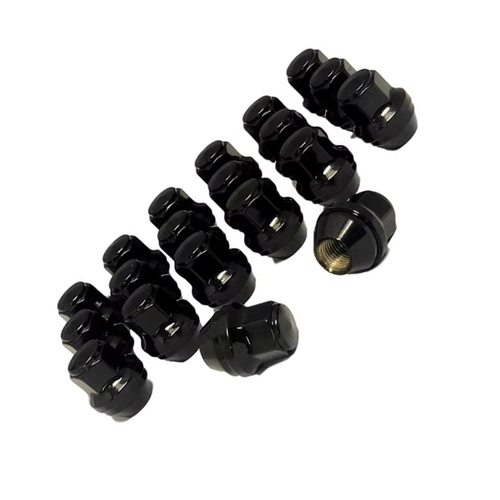 Bulloni Alette Pneumatici Compatibile Con Ford per Maverick 2022 per Mustang 2014 per Mach-E 2021 20 Pezzi Neri M14 X 1.5 Dadi Ruota Auto 21mm Esagonali