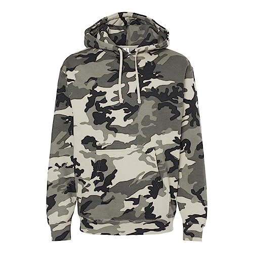 Independent Trading Co. mens Hooded Pullover Sweatshirt (IND4000) snow camo L