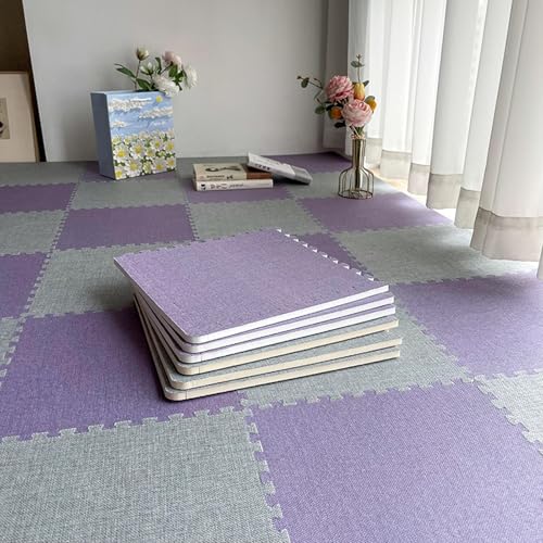 High-Density Foam Floor Pads Soundproof Interlocking Floor Tiles Non-Slip Floor Protection Mats 0.6/1cm Thickness for Home Gym Playroom Garage
