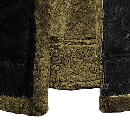 Chaqueta de cuero gruesa para hombre tipo bomber miniatura 5