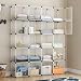 KOUSI Portable Storage Cube - 14x14 Cube (20 Cubes) Cube Organizer Cube Storage Shelves Cube Shelf Room Organizer Clothes Storage Cubby Shelving Bookshelf Toy Organizer Cabinet, Transparent White