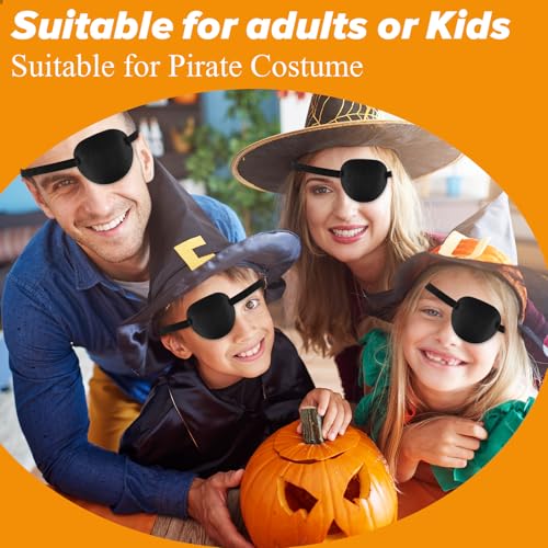 Tyqour 2 Stück Augenklappe Medizinisch, Verstellbare Piraten Augenklappe Pirat Eye Patches, 3D Medizinische Augenklappen Medical Eyepatch für Erwachsene Kinder Linke Oder Rechte Augen