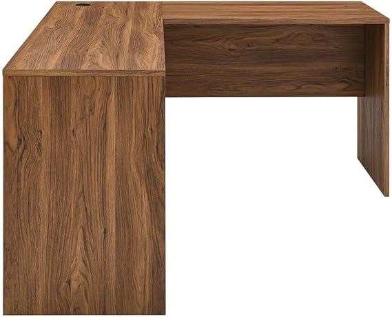 Modway Render Mid-Century Modern Office, Desk and File Cabinet Set, Walnut