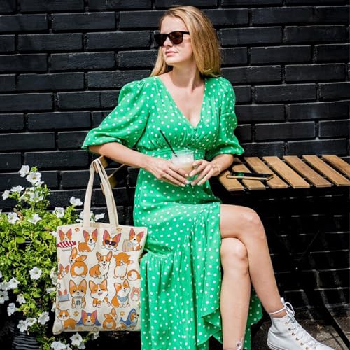 Image of DOOX Canvas Tote Bag for Women, Canvas Reusable | Gift /Shopping /Beach /Grocery Canvas Bag - Birthday & Christmas Gift for Women