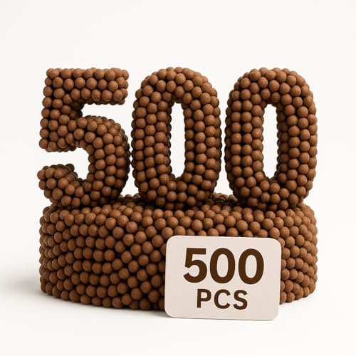 Abowllon Bolas de argila para estilingue | biodegradáveis | munição centrífuga de 8,5 mm, conjunto de 500 unidades, unição profissional para gémeos, bolas orgânicas Slingshot (500 unidades)