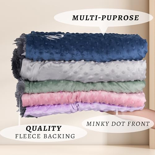 Image of Personalized Baby Blanket Customized Baby Blanket with Name, Custom Embroidered Blanket for Boys & Girls, Soft Minky dot Keepsake Newborn Swaddle, Personalized Baby Gifts for Baby Showers (Baby)
