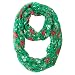 MissShorthair Christmas Infinity Scarf Lightweight Loop Holiday Gift Idea (Green)